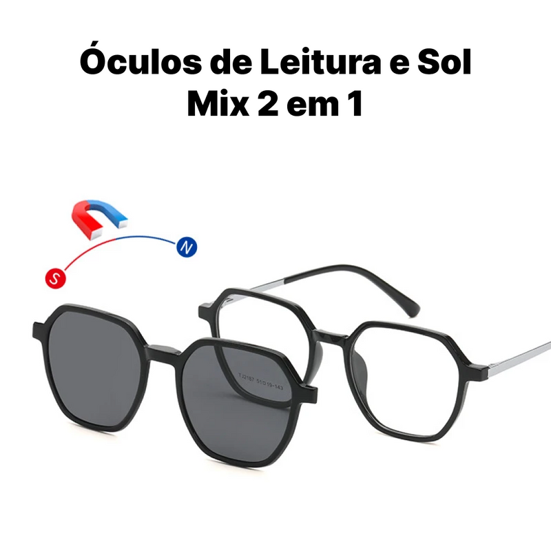 Óculos de Leitura e Sol - Mix 2 em 1