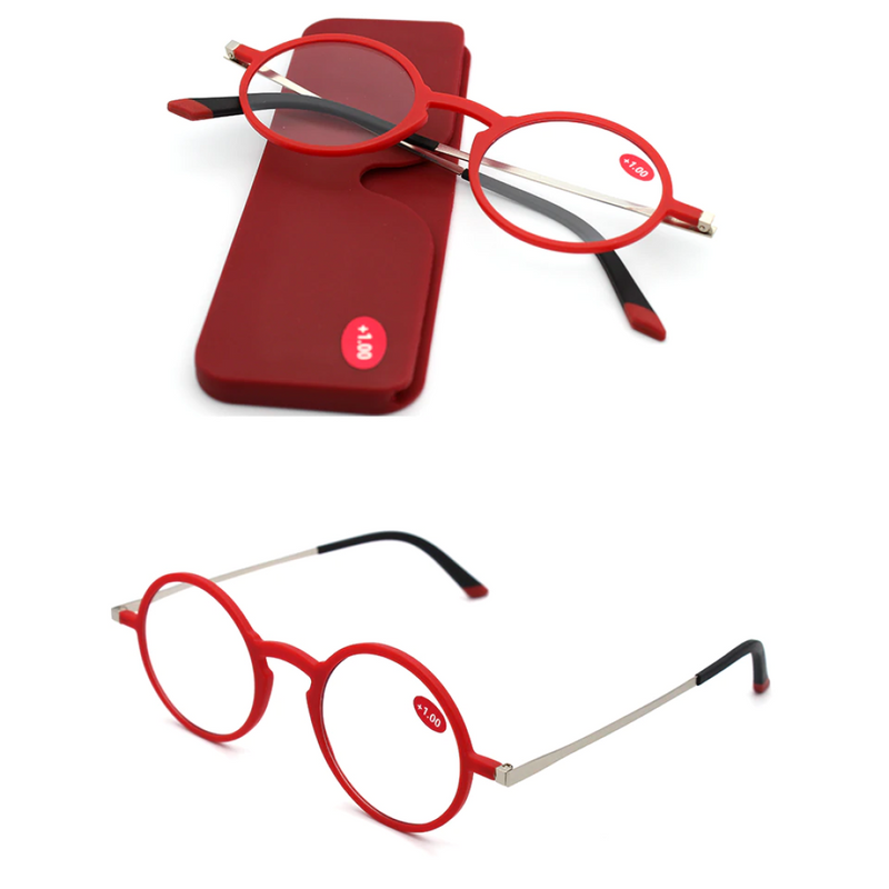 Óculos de Leitura - Porta Celular Redondo/Retangular