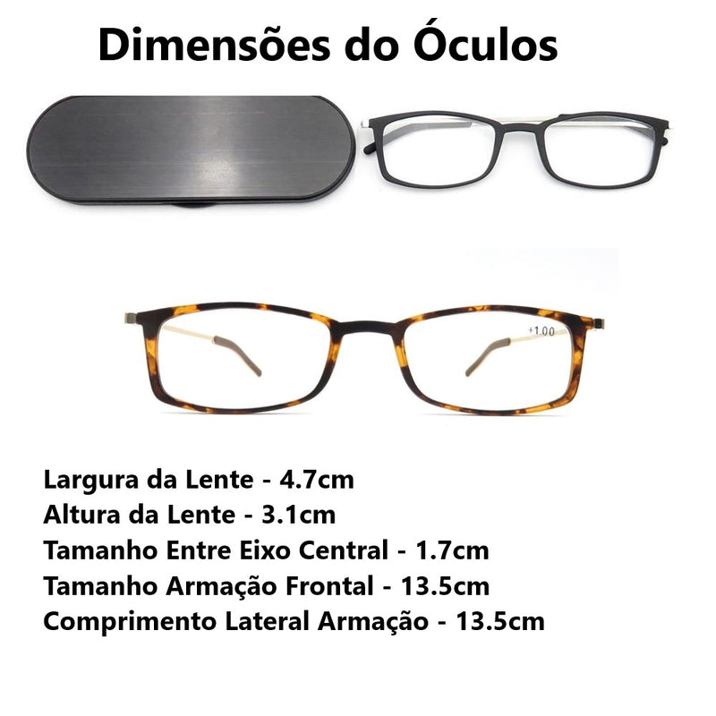 Óculos de Leitura - SuperFino Retangular